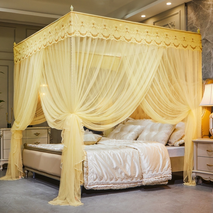 91家纺网 家纺一手货源 找家纺 （总）冉美家纺 2026春夏新款防尘款宫廷蚊帐-叶语