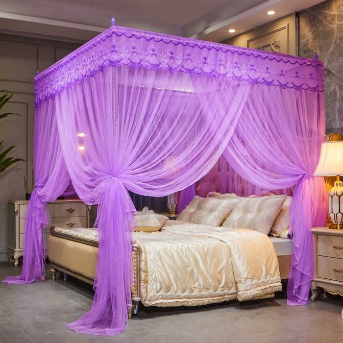 91家纺网 家纺一手货源 找家纺 （总）冉美家纺 2026春夏新款防尘款宫廷蚊帐-叶语