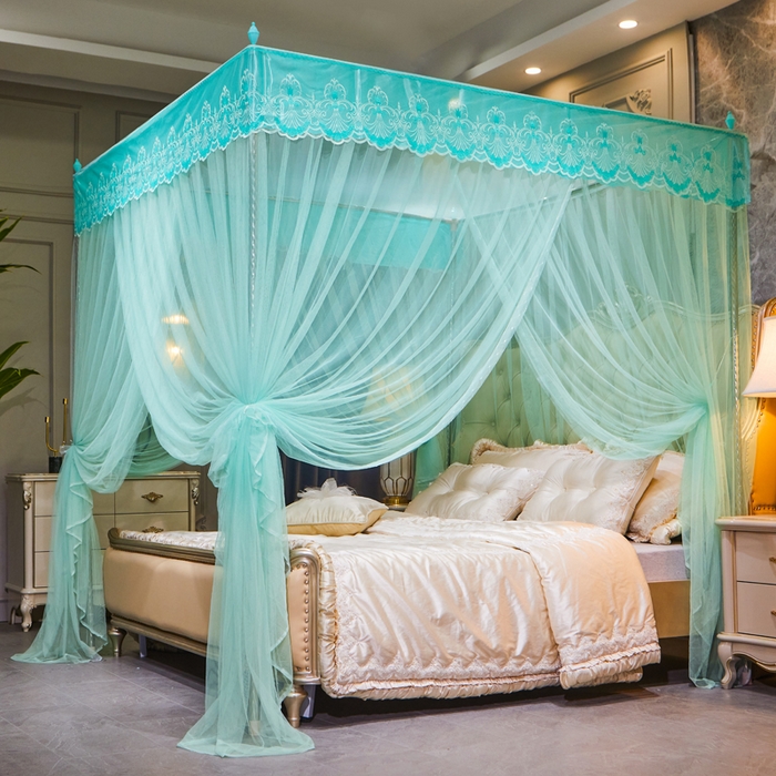 91家纺网 家纺一手货源 找家纺 （总）冉美家纺 2026春夏新款防尘款宫廷蚊帐-叶语