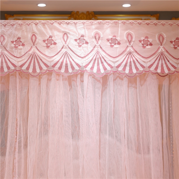 91家纺网 家纺一手货源 找家纺 冉美家纺 2026春夏新款防尘款宫廷蚊帐-叶语 叶语-玉色