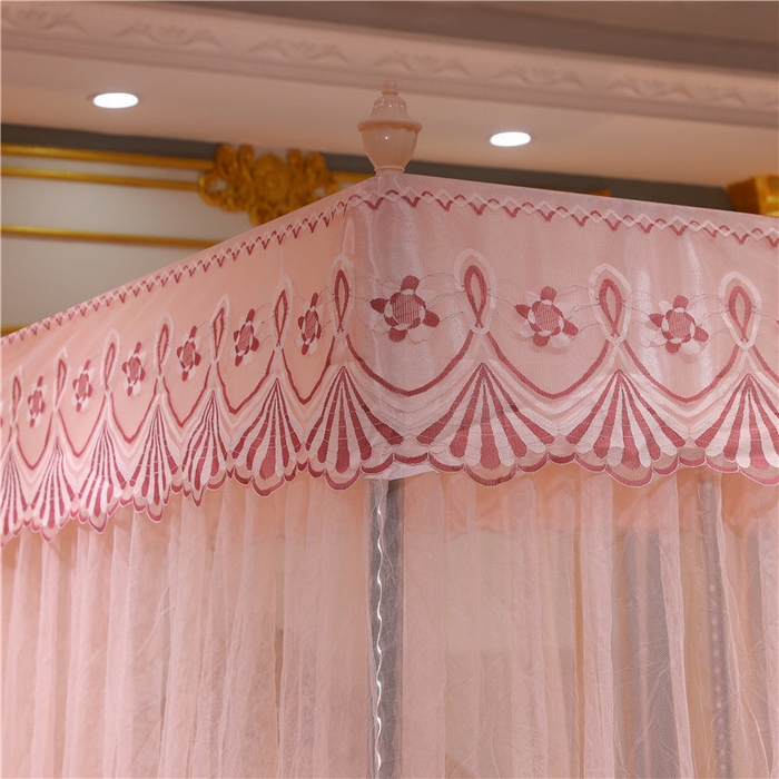 91家纺网 家纺一手货源 找家纺 冉美家纺 2026春夏新款防尘款宫廷蚊帐-叶语 叶语-玉色