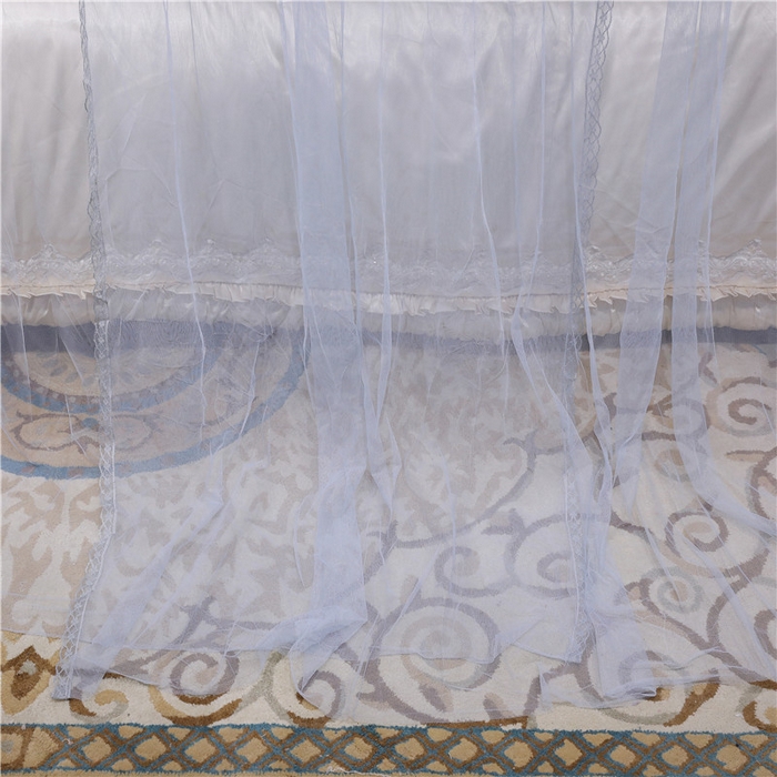 91家纺网 家纺一手货源 找家纺 冉美家纺 2026春夏新款防尘款宫廷蚊帐-叶语 叶语-灰色