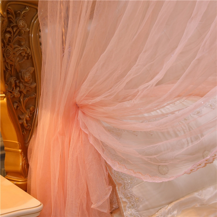 91家纺网 家纺一手货源 找家纺 冉美家纺 2026春夏新款防尘款宫廷蚊帐-叶语 叶语-玉色