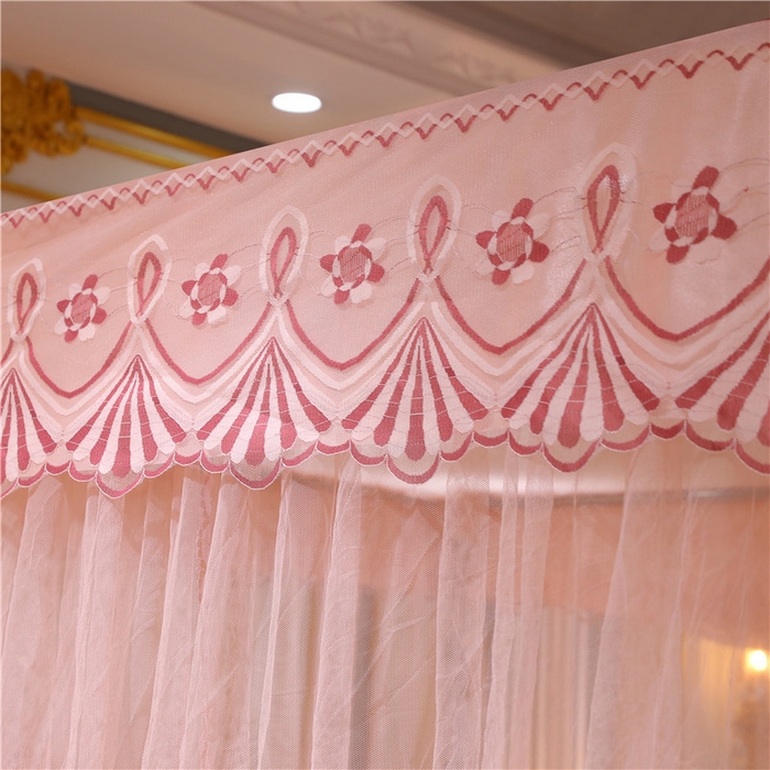 91家纺网 家纺一手货源 找家纺 冉美家纺 2026春夏新款防尘款宫廷蚊帐-叶语 叶语-玉色