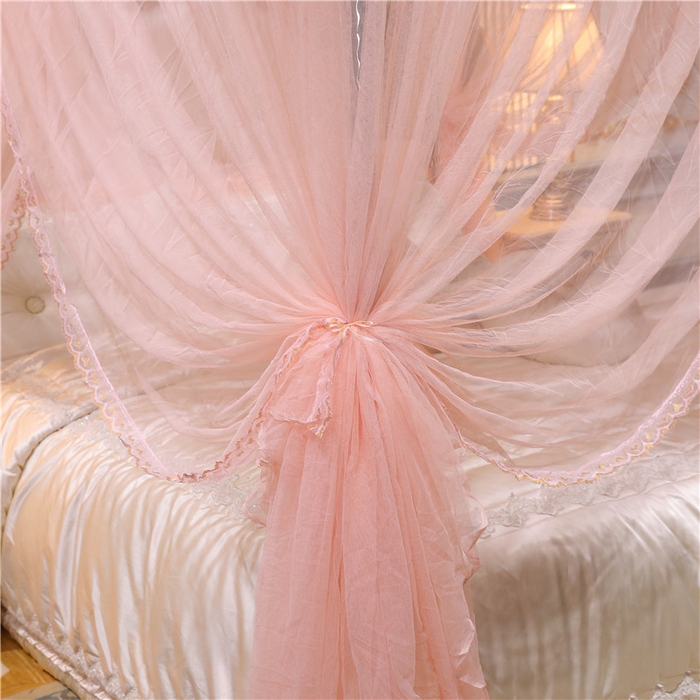 91家纺网 家纺一手货源 找家纺 冉美家纺 2026春夏新款防尘款宫廷蚊帐-叶语 叶语-玉色