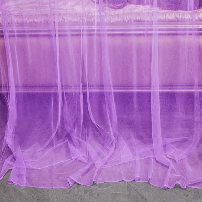 91家纺网 家纺一手货源 找家纺 冉美家纺 2026春夏新款防尘款宫廷蚊帐-叶语 叶语-紫色