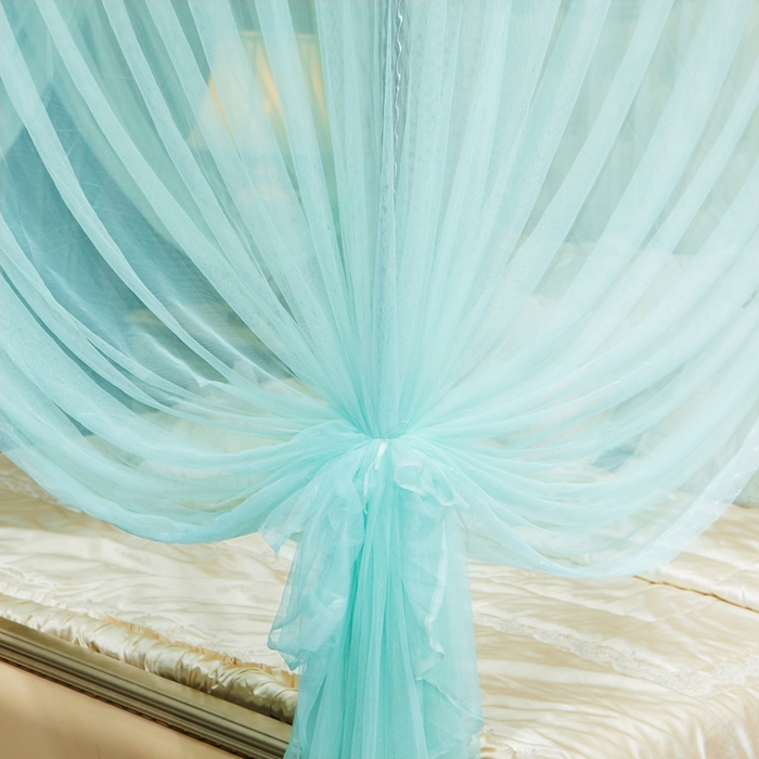 91家纺网 家纺一手货源 找家纺 冉美家纺 2026春夏新款防尘款宫廷蚊帐-叶语 叶语-水绿