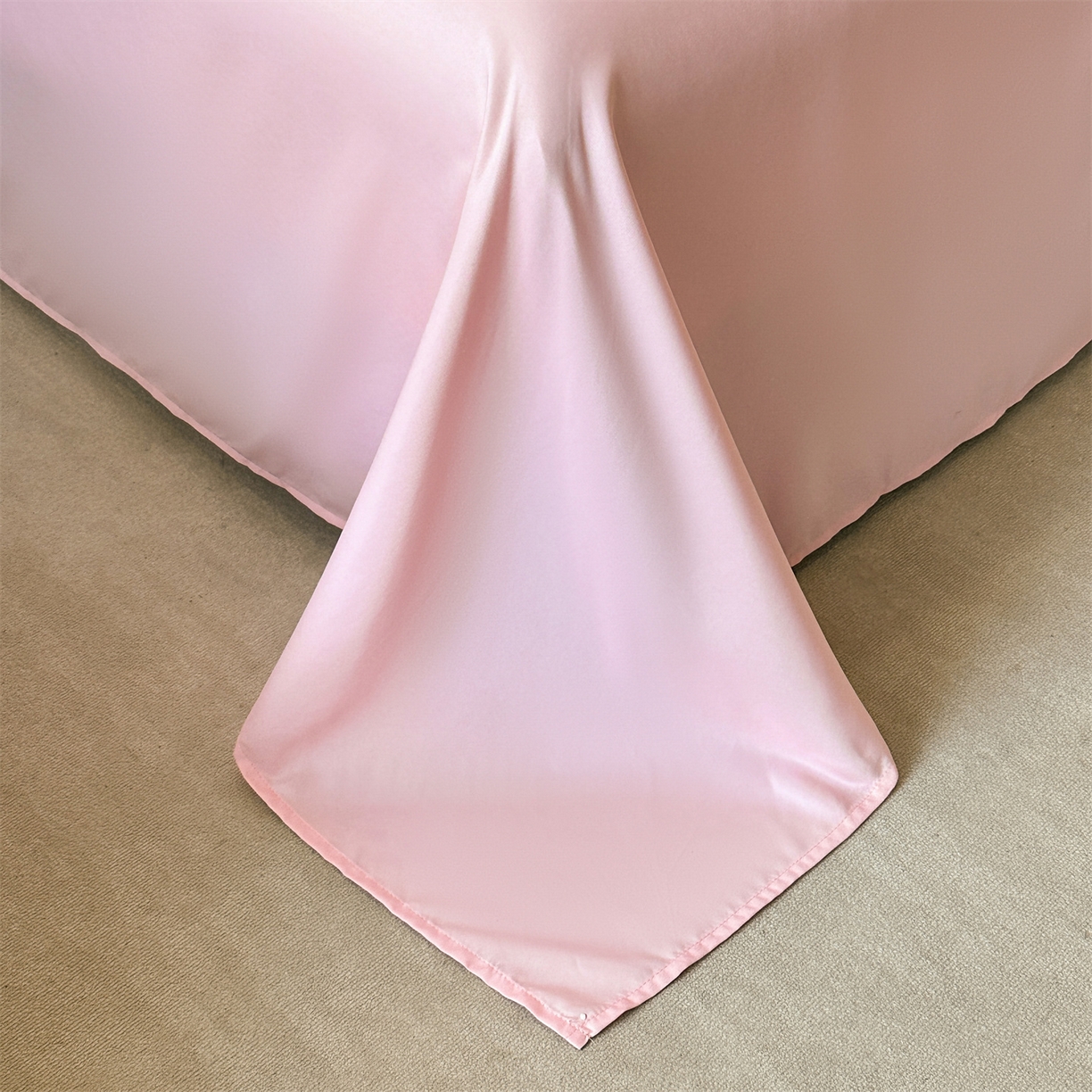 91家纺网 家纺一手货源 找家纺 经年 2026春夏新款亲肤棉加厚磨毛刺绣四件套-缪斯 缪斯-粉