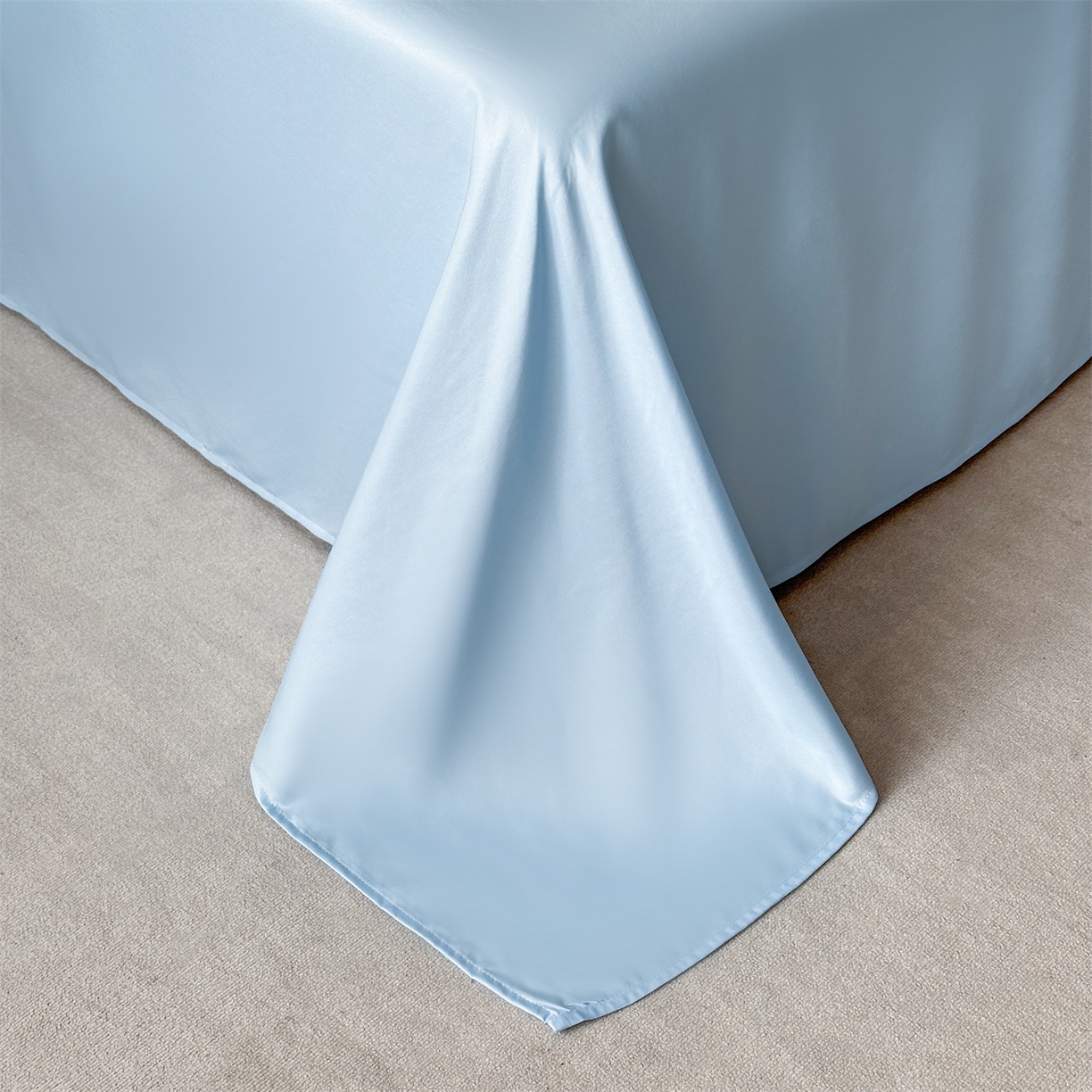 91家纺网 家纺一手货源 找家纺 经年 2026春夏新款亲肤棉加厚磨毛数码印花四件套-倾城 倾城-蓝色