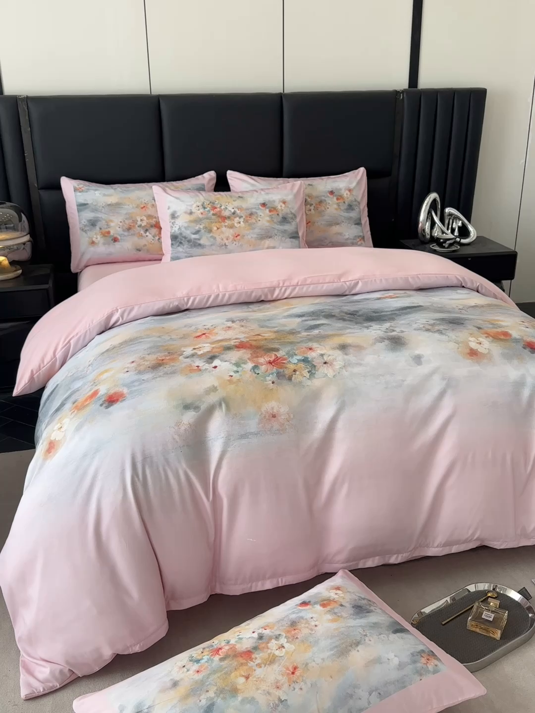 91家纺网 家纺一手货源 找家纺 （总）经年 2026春夏新款亲肤棉数码印花四件套-倾城