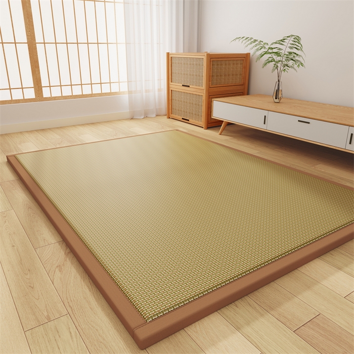 91家纺网 家纺一手货源 找家纺 缦吉 2026新款多功能凉席地垫凉感冰藤席地铺神器凉席地垫睡垫系列 竹韵高升