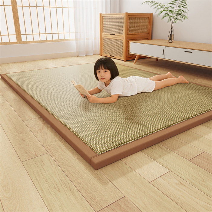缦吉 2026新款多功能凉席地垫凉感冰藤席地铺神器凉席地垫睡垫系列 竹韵高升