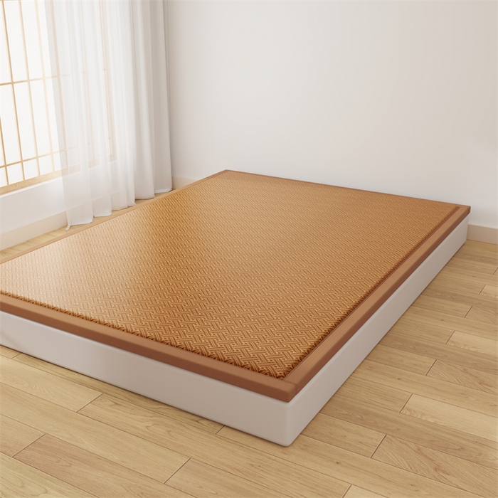 91家纺网 家纺一手货源 找家纺 缦吉 2026新款多功能凉席地垫凉感冰藤席地铺神器凉席地垫睡垫系列 回纹冰藤