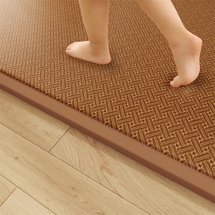 91家纺网 家纺一手货源 找家纺 缦吉 2026新款多功能凉席地垫凉感冰藤席地铺神器凉席地垫睡垫系列 回纹冰藤