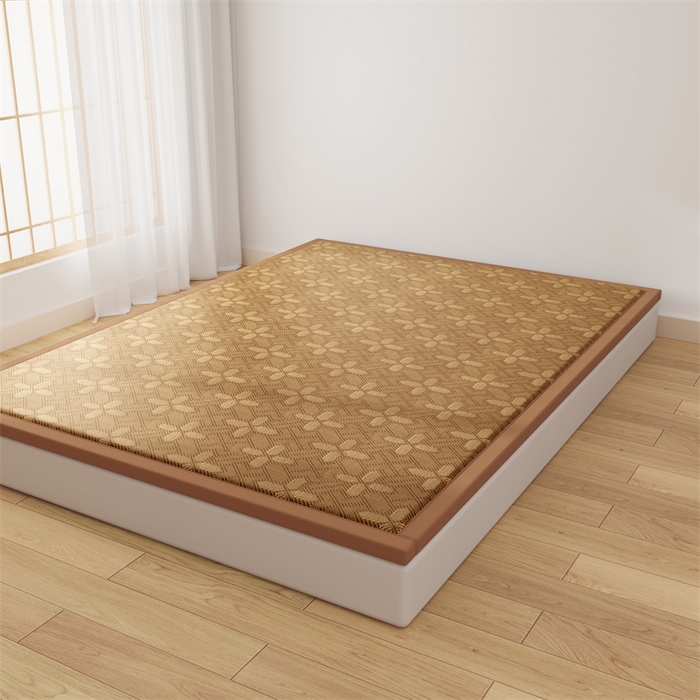 91家纺网 家纺一手货源 找家纺 缦吉 2026新款多功能凉席地垫凉感冰藤席地铺神器凉席地垫睡垫系列 四叶雅藤