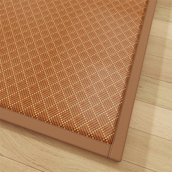 91家纺网 家纺一手货源 找家纺 缦吉 2026新款多功能凉席地垫凉感冰藤席地铺神器凉席地垫睡垫系列 金格雅纹