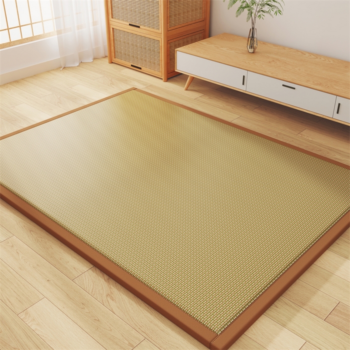 91家纺网 家纺一手货源 找家纺 缦吉 2026新款多功能凉席地垫凉感冰藤席地铺神器凉席地垫睡垫系列 竹韵高升