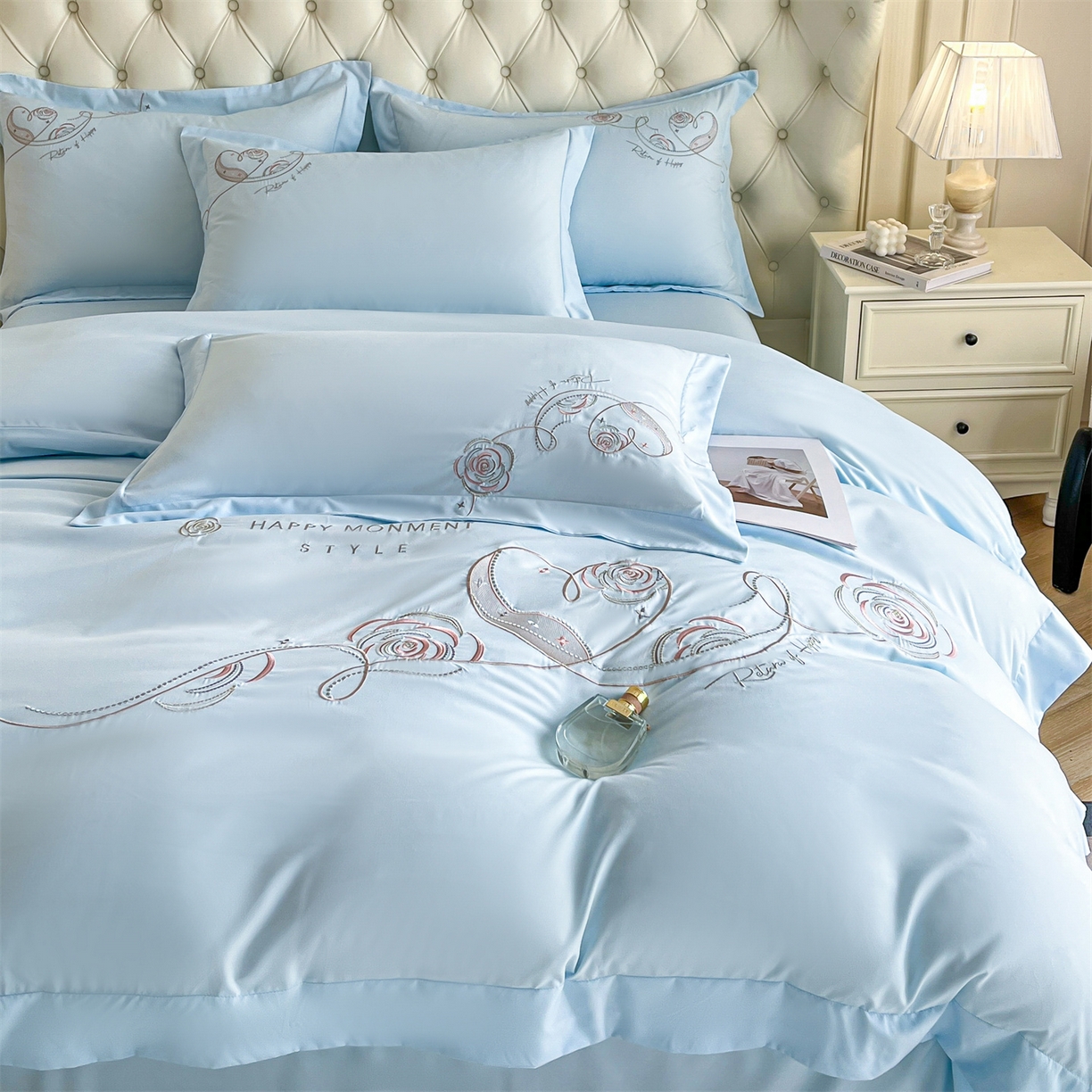 经年 2026春夏新款云朵棉刺绣四件套-一见倾心 一见倾心-以太兰