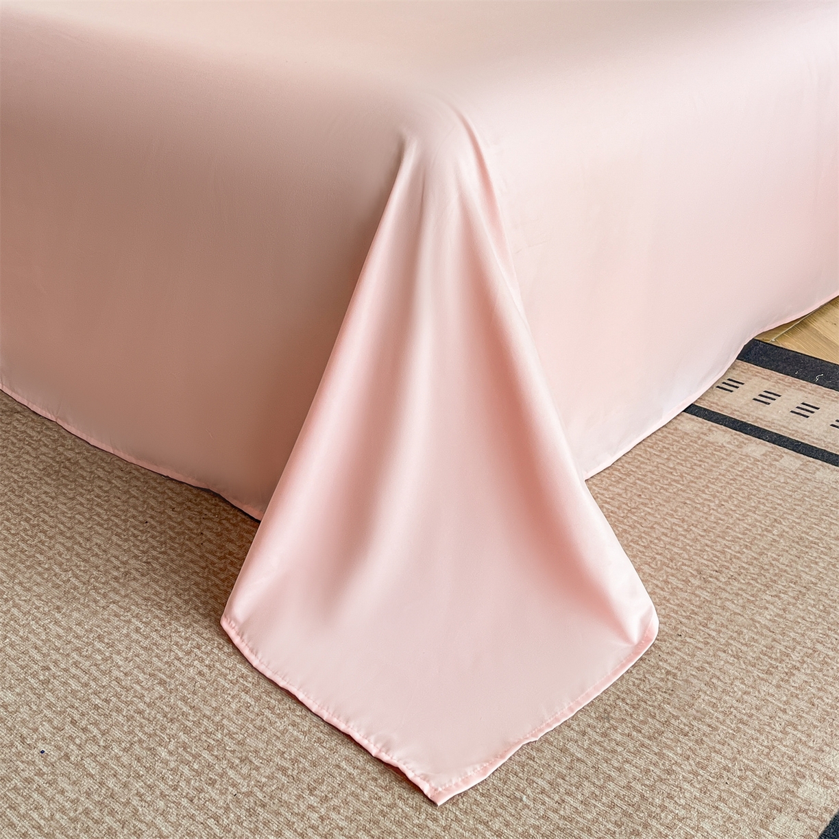 91家纺网 家纺一手货源 找家纺 经年 2026春夏新款云朵棉刺绣四件套-一见倾心 一见倾心-粉玉