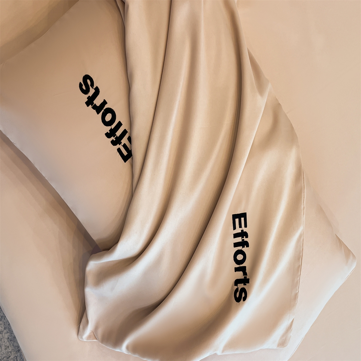 91家纺网 家纺一手货源 找家纺 经年 2026春夏新款亲肤棉加厚磨毛刺绣四件套-励志 励志-香槟