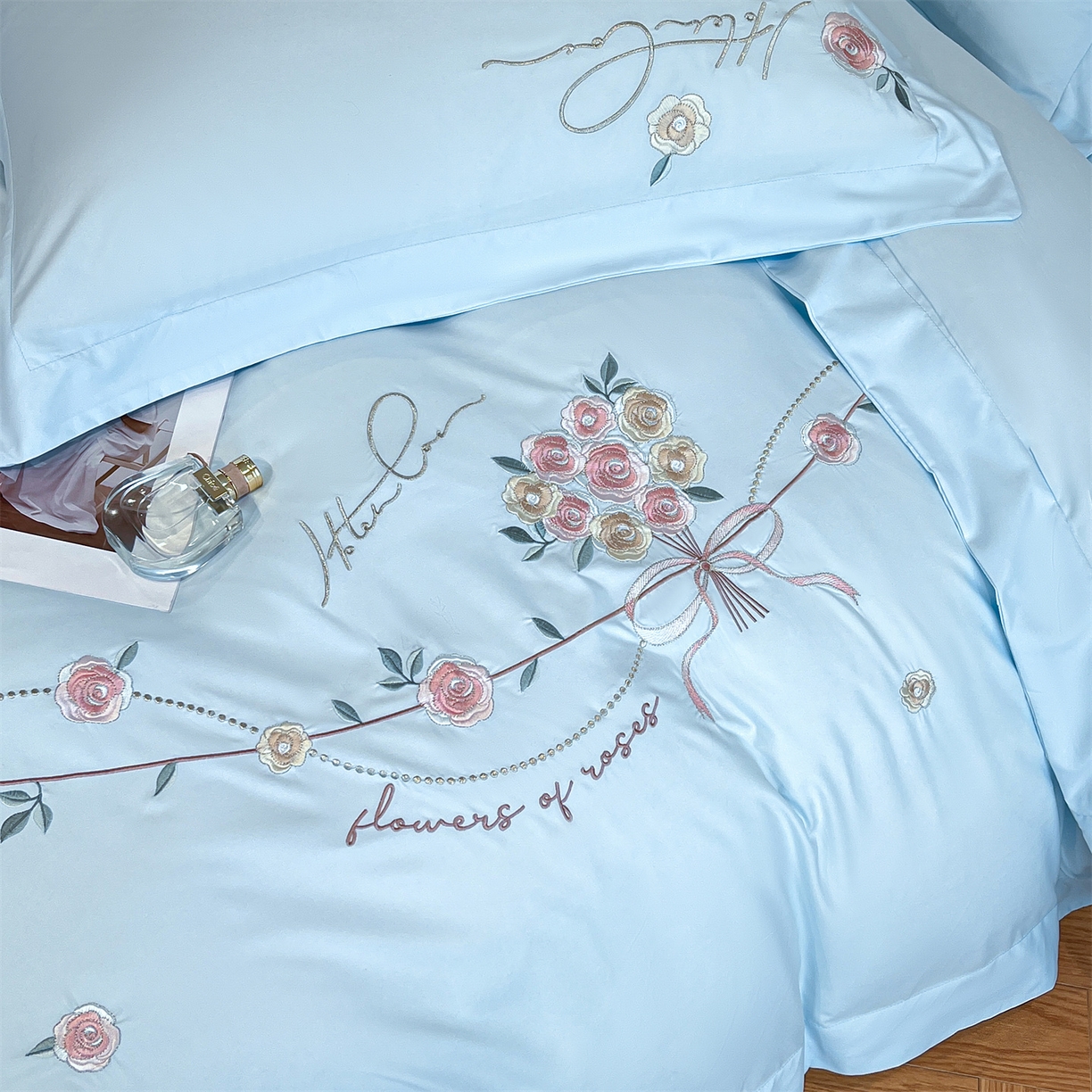 91家纺网 家纺一手货源 找家纺 经年 2026春夏新款云朵棉刺绣四件套-约定 约定-以太兰