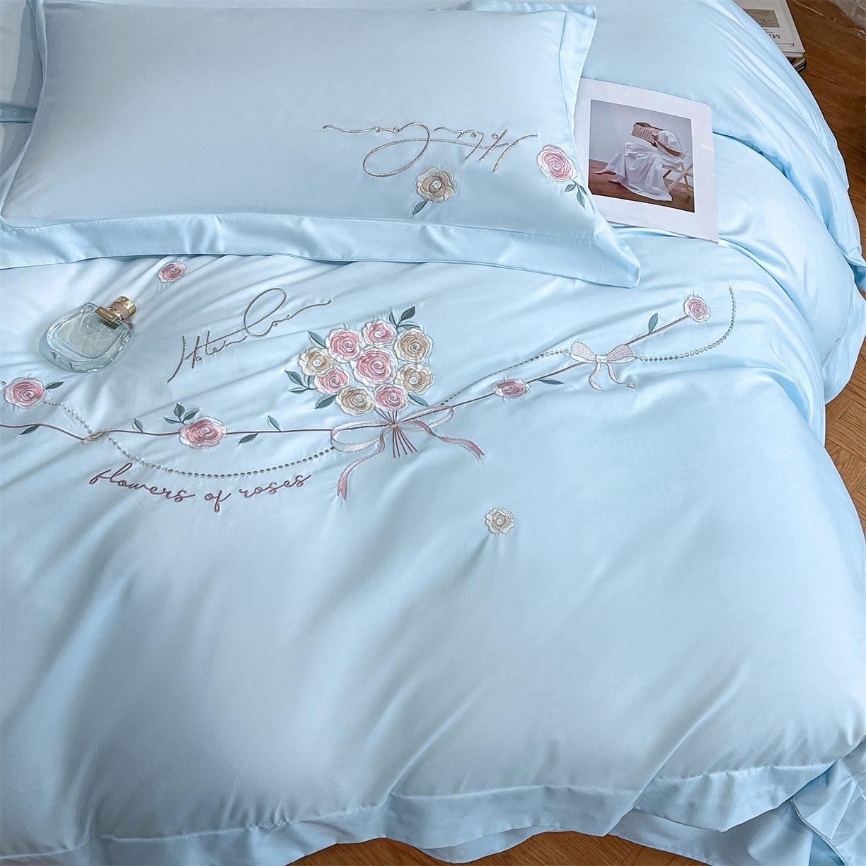 91家纺网 家纺一手货源 找家纺 经年 2026春夏新款云朵棉刺绣四件套-约定 约定-以太兰