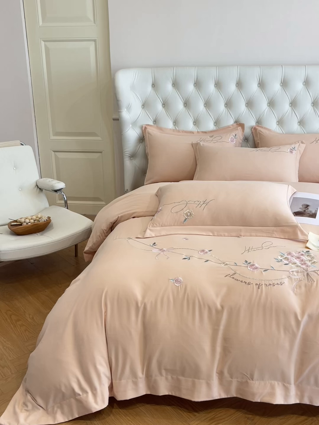 91家纺网 家纺一手货源 找家纺 经年 2026春夏新款云朵棉刺绣四件套-约定 约定-香槟