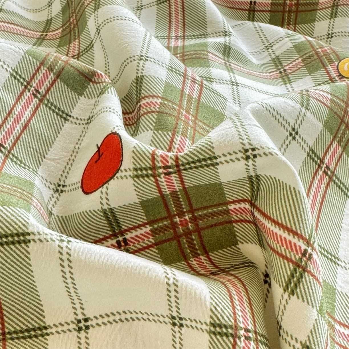 91家纺网 家纺一手货源 找家纺 经年 2026新款学生季上下铺韩版花边水洗云朵棉学生宿舍三件套四件套 复古K猫绿