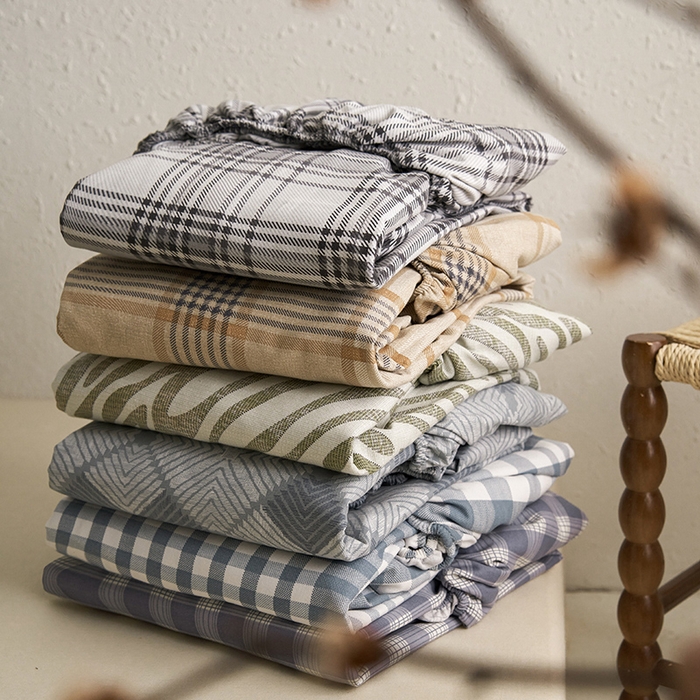 91家纺网 家纺一手货源 找家纺 （总）小懒猪 2026新款13372A类双拼纯色全棉纯棉四件套 （提供买家秀）