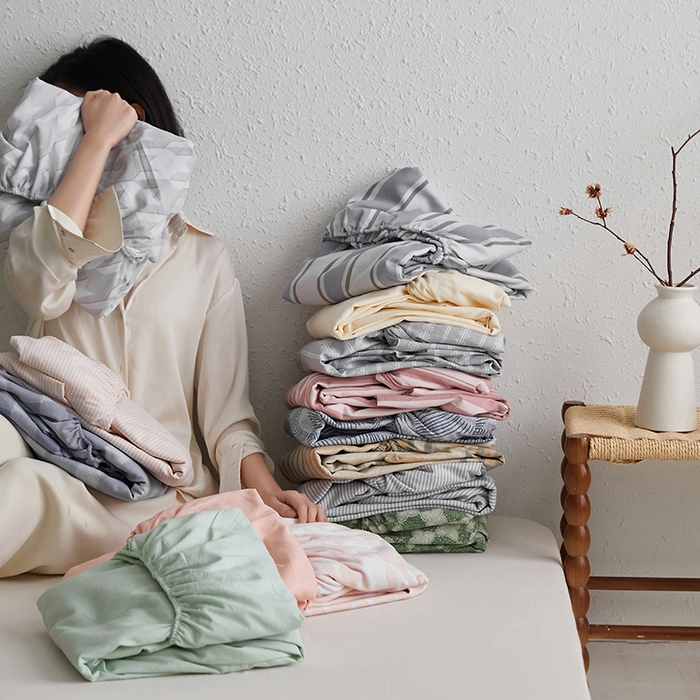 91家纺网 家纺一手货源 找家纺 （总）小懒猪 2026新品全棉纯棉老粗布单品床笠床笠单件凉席席子