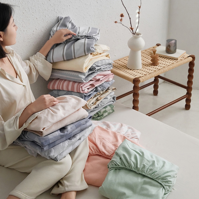 91家纺网 家纺一手货源 找家纺 （总）小懒猪 2026新品全棉纯棉老粗布单品床笠床笠单件凉席席子