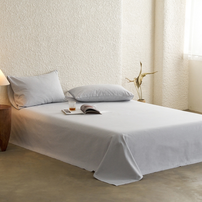 91家纺网 家纺一手货源 找家纺 小懒猪 2026新品全棉纯棉老粗布单品床单床单单件凉席席子 莱卡灰