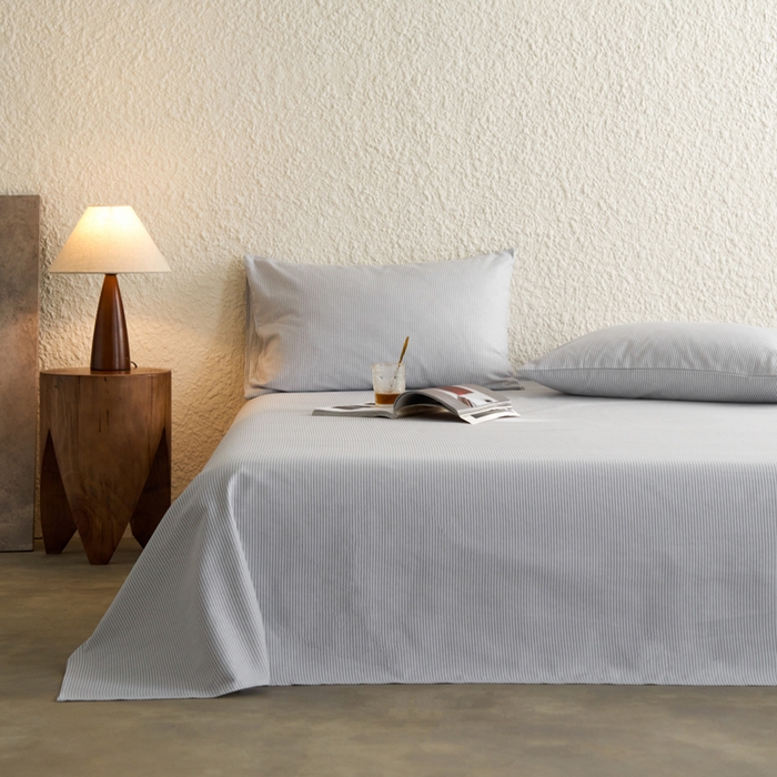 91家纺网 家纺一手货源 找家纺 小懒猪 2026新品全棉纯棉老粗布单品床单床单单件凉席席子 莱卡灰