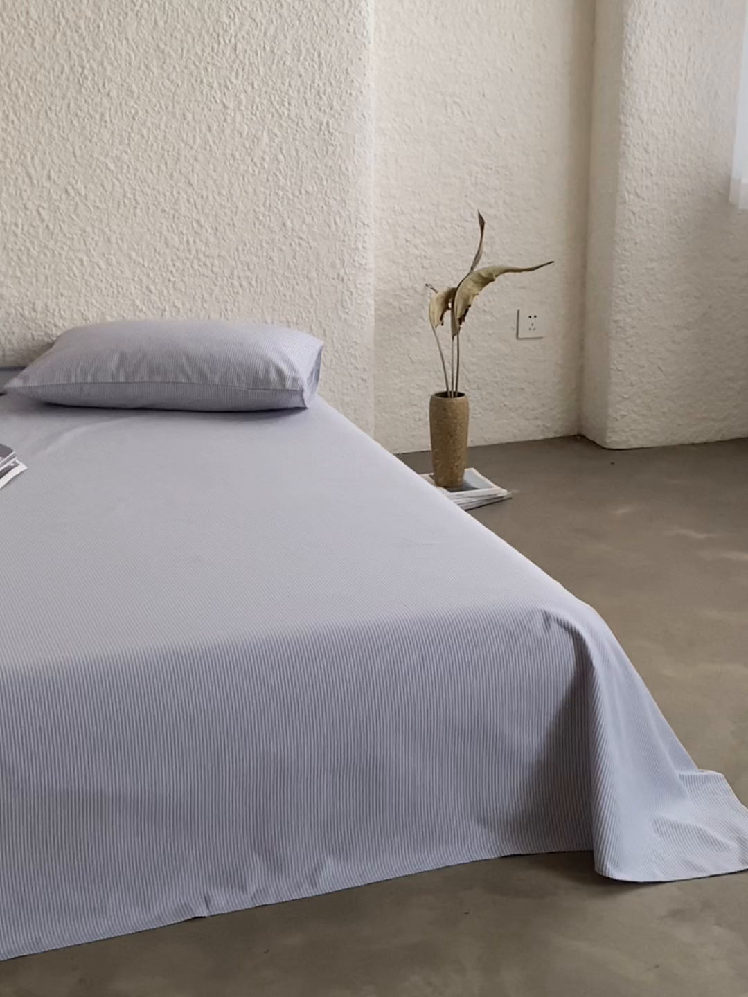 91家纺网 家纺一手货源 找家纺 小懒猪 2026新品全棉纯棉老粗布单品床单床单单件凉席席子 莱卡灰