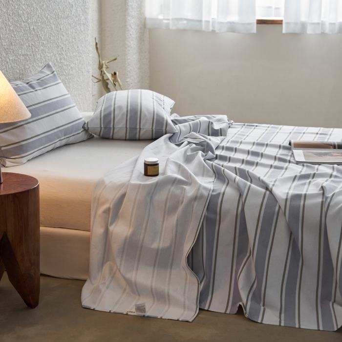 91家纺网 家纺一手货源 找家纺 小懒猪 2026新品全棉纯棉老粗布单品床单床单单件凉席席子 乐天派