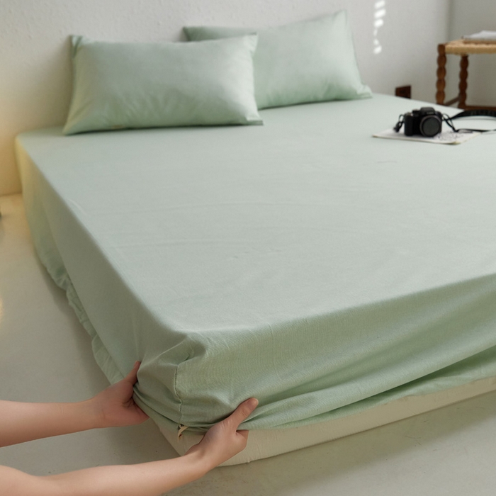 91家纺网 家纺一手货源 找家纺 （总）小懒猪 2026新品全棉纯棉老粗布单品床笠床笠单件凉席席子