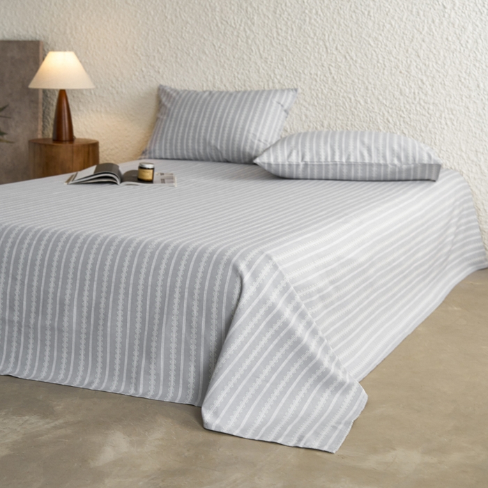 91家纺网 家纺一手货源 找家纺 小懒猪 2026新品全棉纯棉老粗布单品床单床单单件凉席席子 铃芽