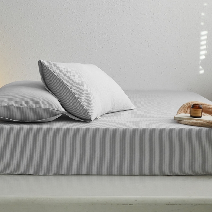 91家纺网 家纺一手货源 找家纺 小懒猪 2026新品全棉纯棉老粗布单品床笠床笠单件凉席席子 莱卡灰