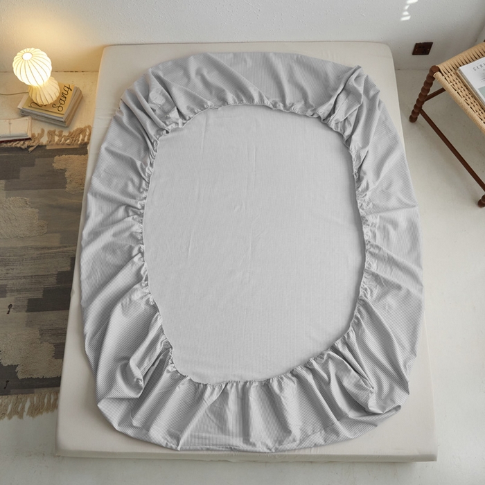 91家纺网 家纺一手货源 找家纺 小懒猪 2026新品全棉纯棉老粗布单品床笠床笠单件凉席席子 莱卡灰