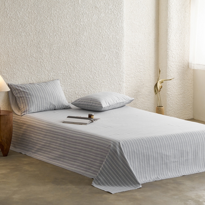 91家纺网 家纺一手货源 找家纺 小懒猪 2026新品全棉纯棉老粗布单品床单床单单件凉席席子 铃芽