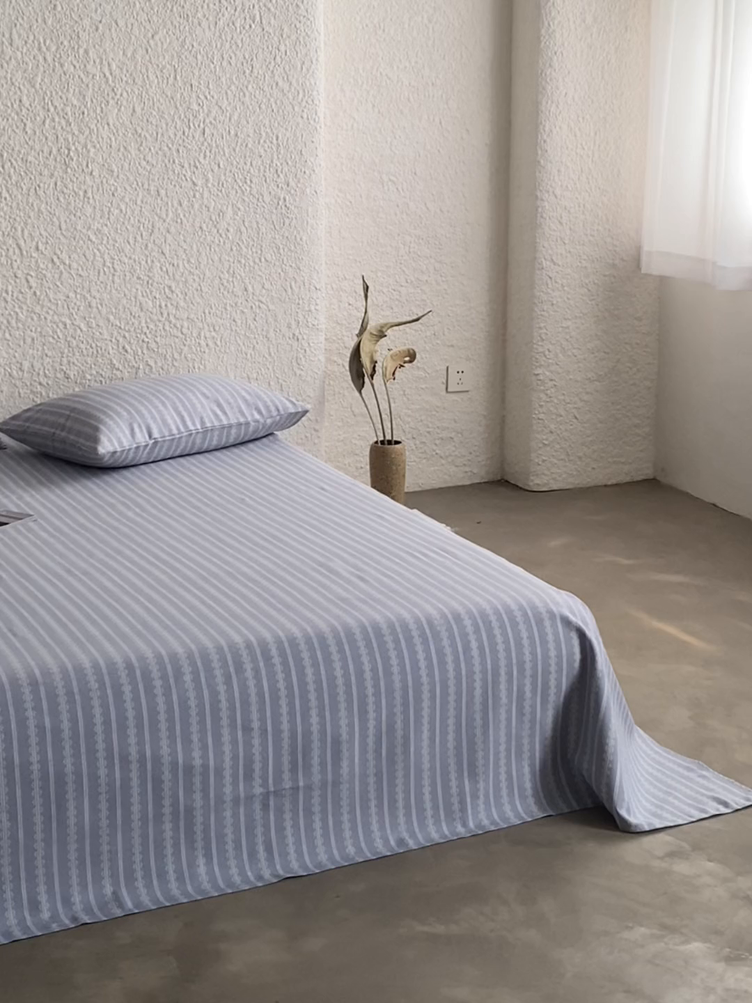 91家纺网 家纺一手货源 找家纺 小懒猪 2026新品全棉纯棉老粗布单品床单床单单件凉席席子 铃芽