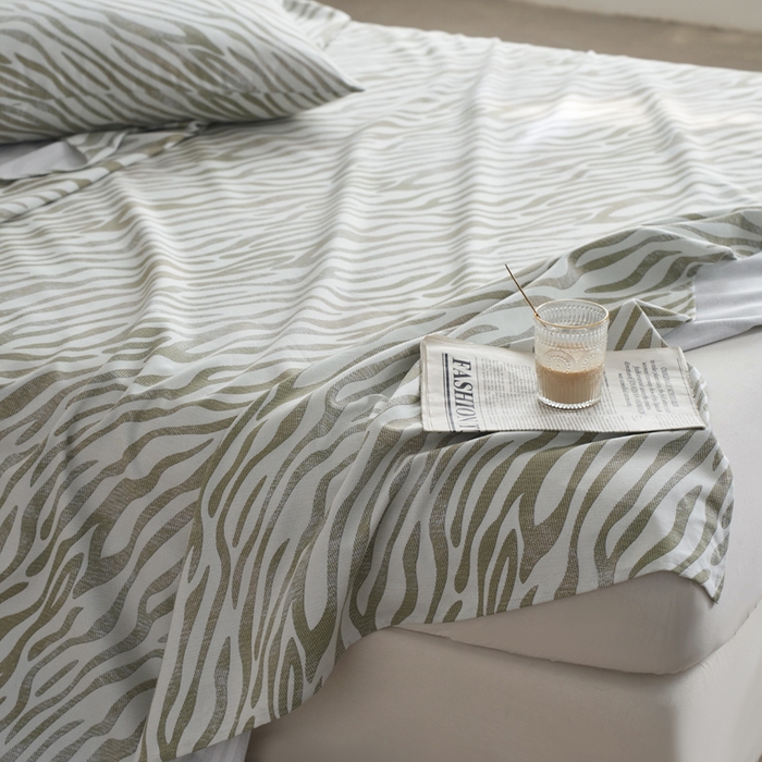 91家纺网 家纺一手货源 找家纺 小懒猪 2026新品全棉纯棉老粗布单品床单床单单件凉席席子 绿漾