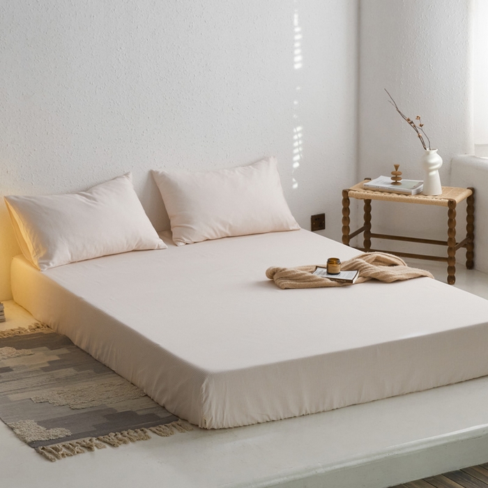 91家纺网 家纺一手货源 找家纺 小懒猪 2026新品全棉纯棉老粗布单品床笠床笠单件凉席席子 莱卡米