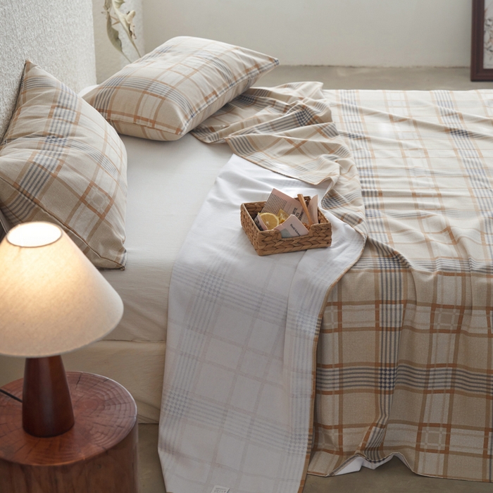 91家纺网 家纺一手货源 找家纺 小懒猪 2026新品全棉纯棉老粗布单品床单床单单件凉席席子 米格