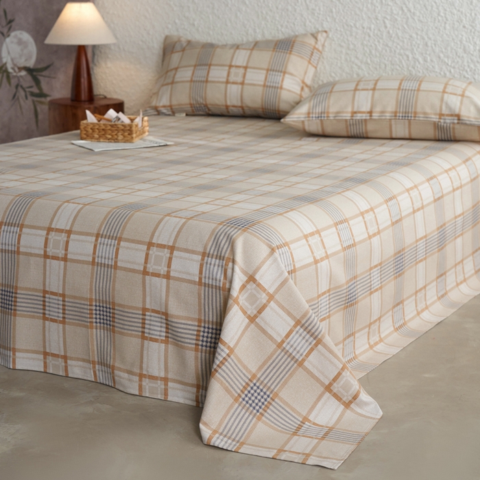 91家纺网 家纺一手货源 找家纺 小懒猪 2026新品全棉纯棉老粗布单品床单床单单件凉席席子 米格