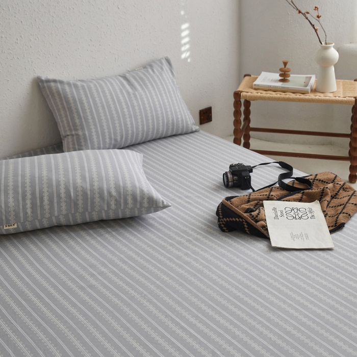 91家纺网 家纺一手货源 找家纺 小懒猪 2026新品全棉纯棉老粗布单品床笠床笠单件凉席席子 铃芽