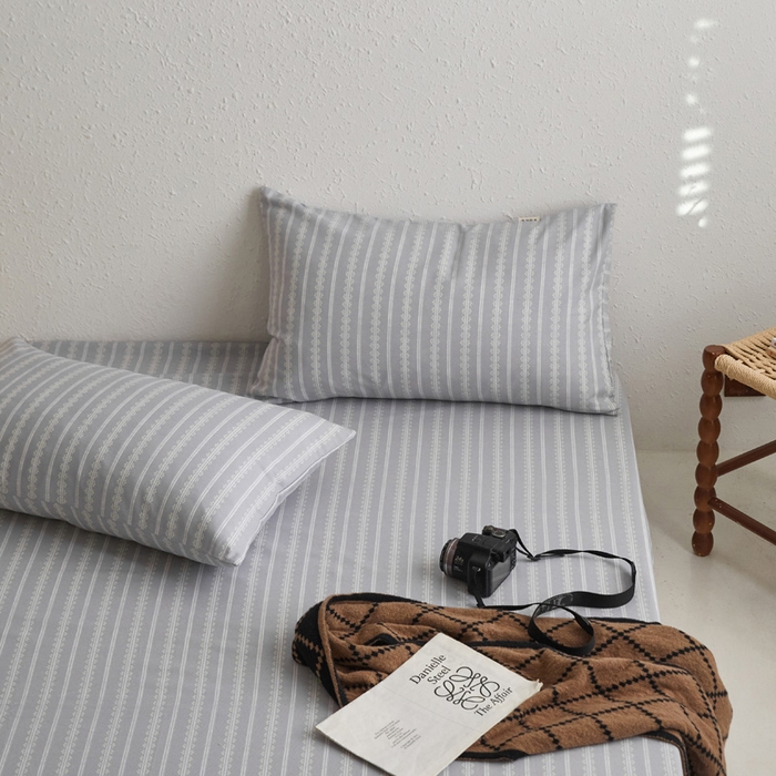 91家纺网 家纺一手货源 找家纺 小懒猪 2026新品全棉纯棉老粗布单品床笠床笠单件凉席席子 铃芽