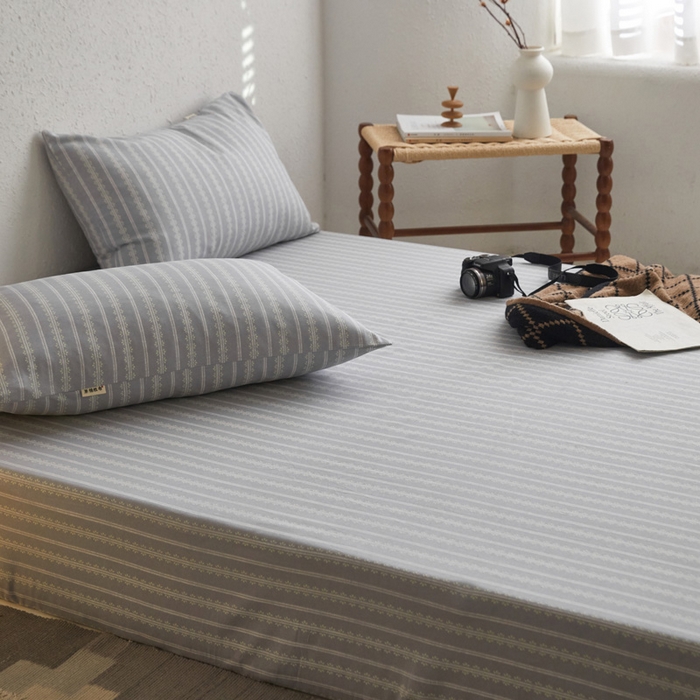 91家纺网 家纺一手货源 找家纺 小懒猪 2026新品全棉纯棉老粗布单品床笠床笠单件凉席席子 铃芽