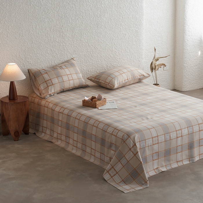 91家纺网 家纺一手货源 找家纺 小懒猪 2026新品全棉纯棉老粗布单品床单床单单件凉席席子 米格