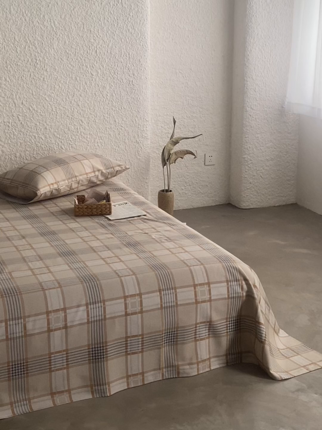 91家纺网 家纺一手货源 找家纺 小懒猪 2026新品全棉纯棉老粗布单品床单床单单件凉席席子 米格